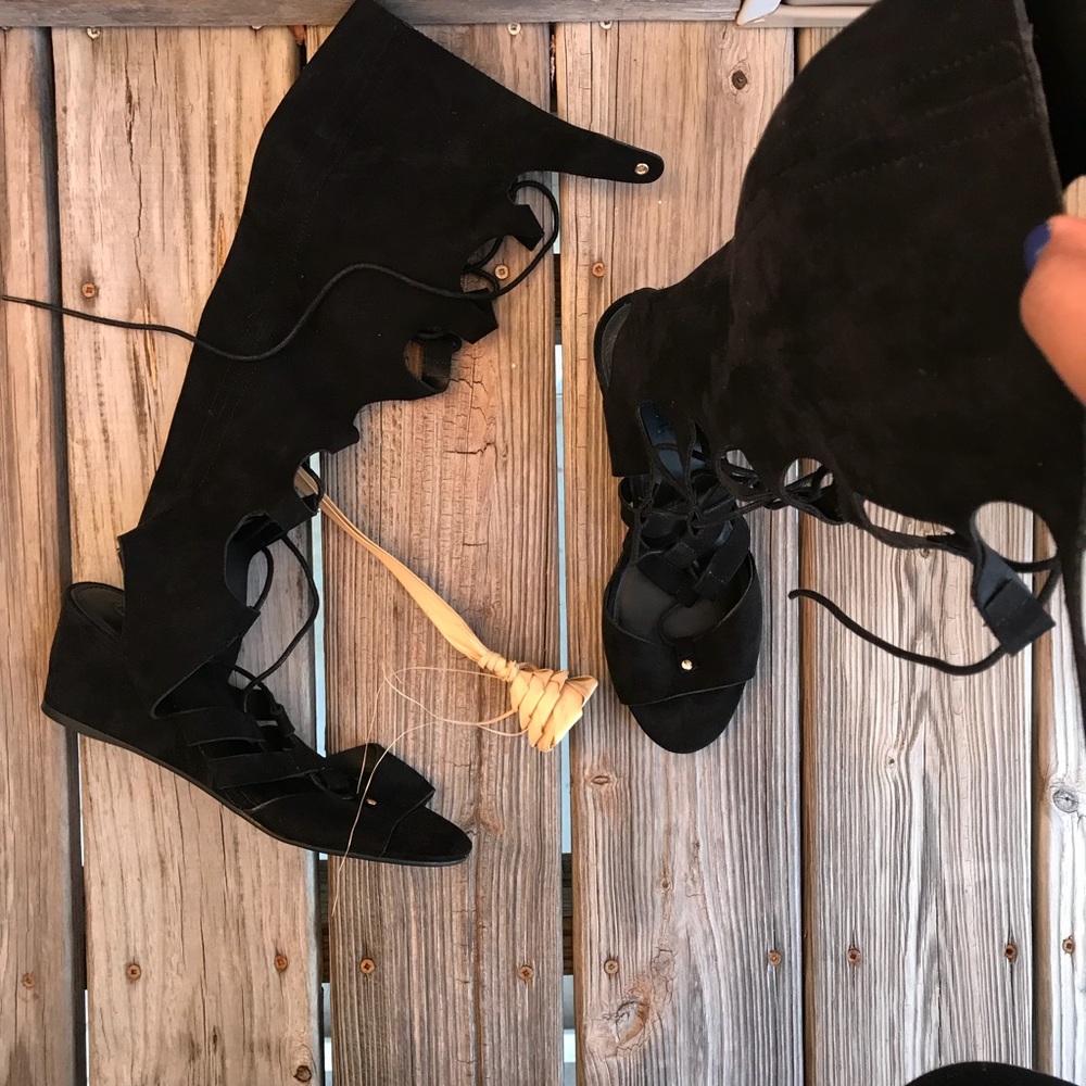 New! Gladiator sandals black suede 10 - Picture 5 of 5